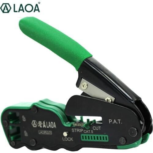 LAOA Portable Terminal Crimping Network Tools 6P/8P Multifunction Cable Wire Stripping with gift box Stripper Handtools
