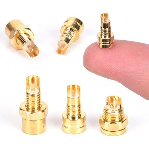 Gold Plated Copper MMCX Female Jack Solder Wire Connector PCB Mount Pin IE800 DIY Audio Plug Adapter