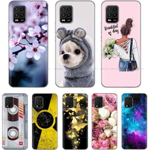 Shockproof Silicone Case for Xiaomi Mi 10 Lite Phone Back Cover Cartoon Soft TPU Bumper for For Xiaomi Mi10 Lite 5G Funda coque