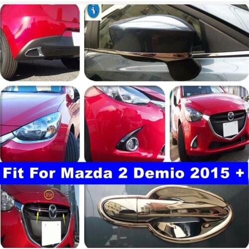 Yimaautotrims Auto Accessory Rear Fog Lights Lamps Frame Cover Trim ABS Fit For Mazda 2 Demio 2015 2016 2017 2018 2019 2 Colors