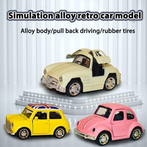 Retro Q Mini Alloy Toy acoustic-optic back force Car Present Toys Model for Boy Child Kid Gift cars toy