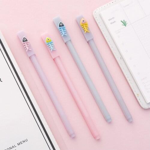 Fish bones Pen 1pcs 0.5mm gel pen New Strange cute Pens Stationery Gift Kawaii Office School Supplies