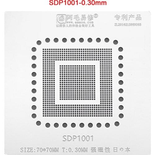 SDP1001 BGA Stencil For Samsung LCD Screen Board IC Chip Reballing Pins Solder Tin Plant Net Amaoe Square Hole Heating Steel Mes