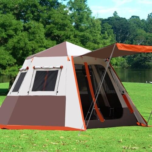 Camping Tent Outdoor Automatic Portable Thick Rainproof 3-4 People 5-8 People Two Rooms and One Hall Can Be Folded
