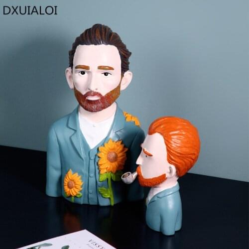 Nordic creative head sculpture decoration living room decoration modern art wine cabinet furnishing home decoration accessories