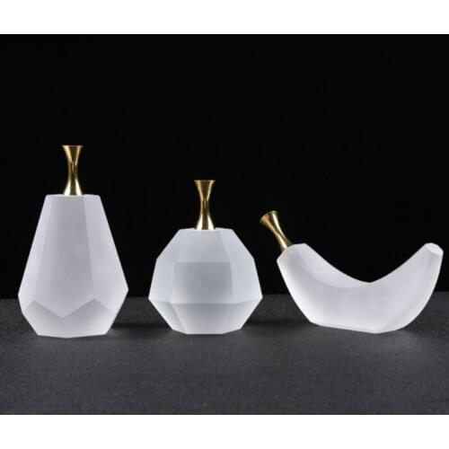 Nordic Creativity Banana Pear Apple Crystal Crafts Simple Home Furnishing Soft Decorations Display Model Room Fruit Model