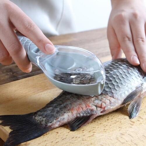 1PC Plastic Fish Scraping Device Cleaning Tool Fish Skin Scraper Peeler Remover Home Kitchen Cooking Tools Dropshipping