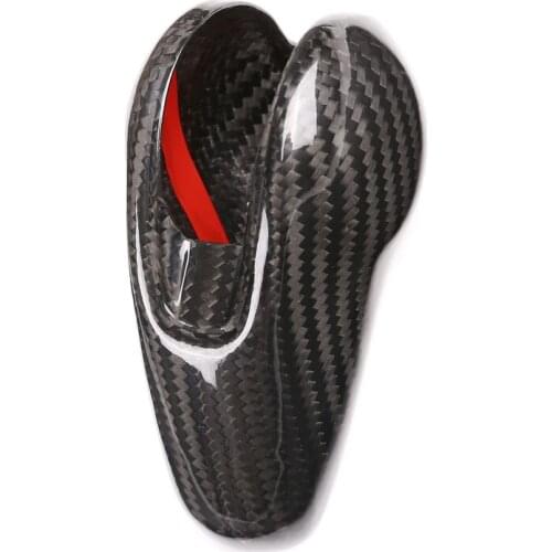 Carbon Fiber Gear Shift Knob Cover Trim Fit For Porsche Macan Panamera 718 911 Boxster Cayenne Cayman Car Accessories