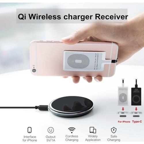 Etmakit Universal Qi Wireless Charger Receiver Card Charger Adapter Pad Coil for iPhone/Type-C NK-Shopping