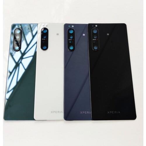 Rear Housing For Sony Xperia 1 II Back Cover Glass Battery Door Case Xperia 1 ii Replacement + Camera Lens With Adhesive