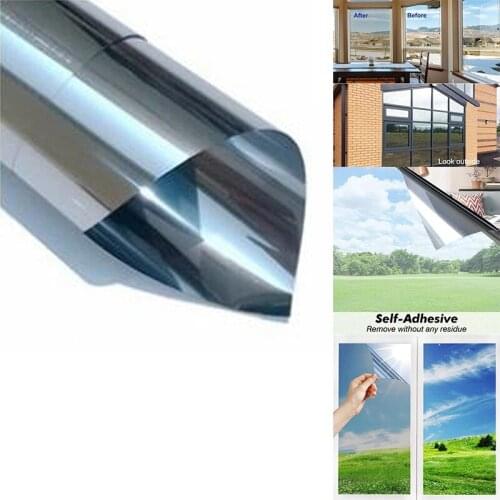 FashionOne-Way Window Mirror Film Anti UV Heat Resistant Temperature Control Reflective Adhesive Film for Window Home