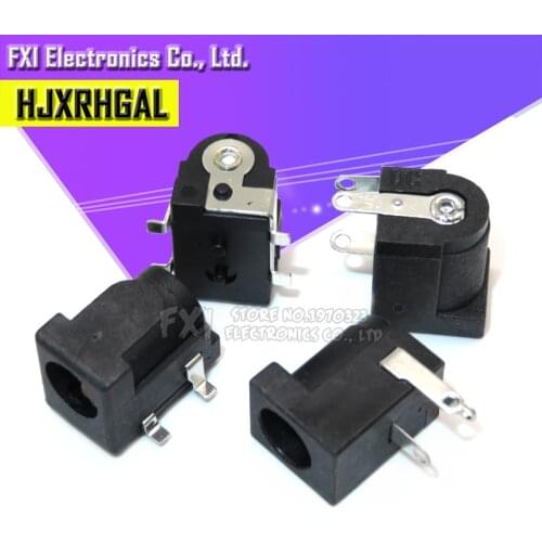 10PCS DC-005 DC005 DC050 DC power socket 5.5-2.1mm 4PINS SMD/DIP COPPER FEET new original