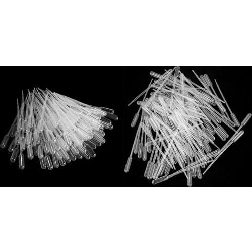 100PCS Graduated Pipettes Dropper Polyethylene (1Ml) & 100PCS (0.5Ml)