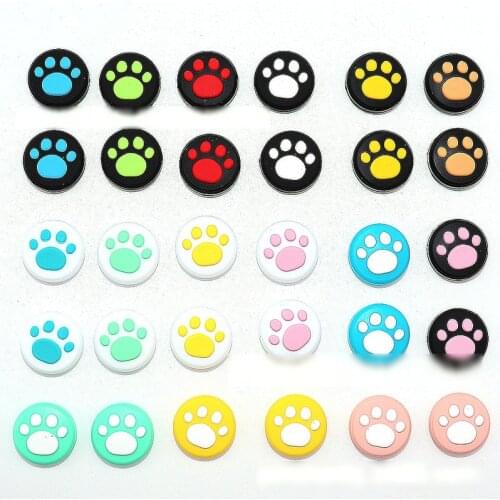 1000pcs Cat Paw For Switch NS Joy Con Controller Silicone Analog Thumb Stick Grips Caps For Switch Lite Joy Con Controller
