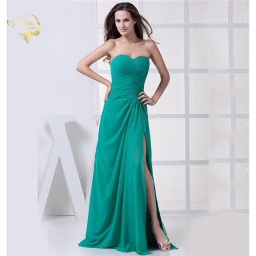 2020 Evening Dress New Fashion Gorgeous Open Leg Sweetheart Evening Dress Long Formal Green Evening Dresses HE09218