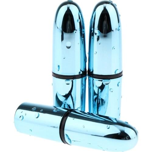 3pcs Blue Classic Empty Rotating Lipstick Tubes Water Drops Lip Balm Bottles