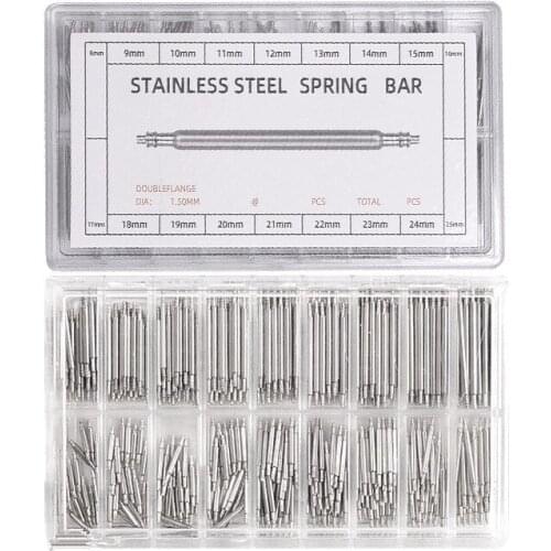 360 Pcs 8-25mm Wrist Watch Repair Tool Watches Band Strap Spring Bar Stainless Steel Watchmaker Bars Strap Link Pins Repair Kit