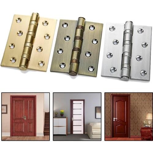 4 Inch stainless steel Door Folding Hinge with Screws Living Furniture Cabinet Door Hardware Hinge 4 HolesHardware Accessories