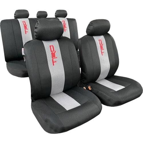 For Toyota Tacoma Seat Covers 2020-2021 Full Set, Breathable Mesh Black Grey for Car Truck SUV