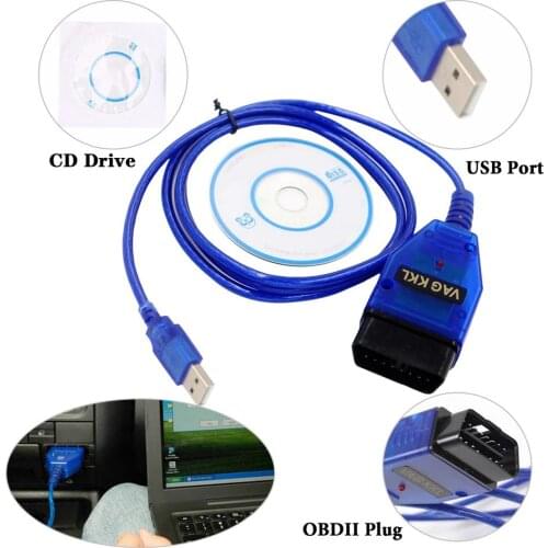VAG-COM 409.1 Vag Com Vag 409Com Vag 409 Kkl OBD2 USB Cable Scanner Scan Tool Interface For Audi Seat Volkswagen for Skoda