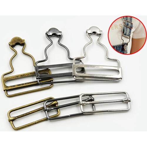 AIJJU 10 Set 28cm-38cm gourd buckle metal button denim bib pants adjust buckle suspenders buckle