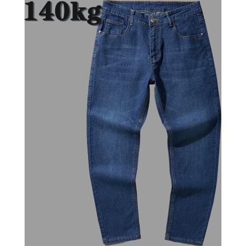 Mens Jeans Clothing Men Casual Pants Oversized Stretchy Loose Denim High Quality Trousers Overweight Free Shipping Casual New