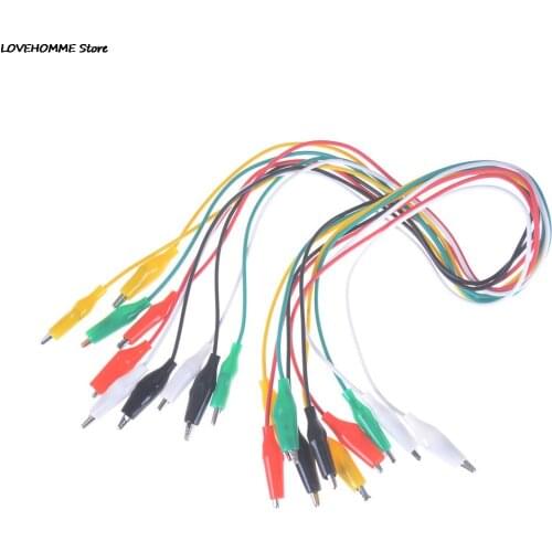 10pcs Alligator Clips Electrical DIY Test Leads Alligator Double-ended Crocodile Clips Roach Clip Test Jumper Wire