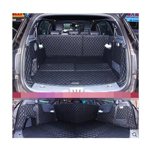 Good car trunk mats for Ford Endeavour 7seats 2017 waterproof boot carpets cargo liner mat for Endeavour 2018-2016,Free shipping