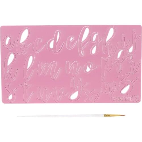 Cake Tool Acrylic Alphabet Letter Embossed Cutter Mold Cookie Cutter Stamp Fondant Cake Decorating Tools N2UC