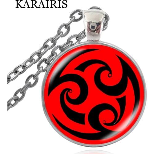KARAIRIS Fashion Bohemian style long chain necklace Rinnegan Eyes Pendant Glass Dome Necklace Anime Cosplay Lover Gifts