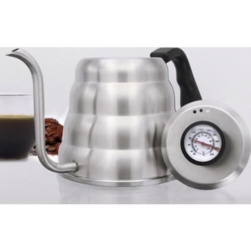 1L/1.2L Stainless Steel Gooseneck Coffee Pot Pour-over Coffee Kettle With Filter Hand Drip Coffee Pot Tea Percolator Teapot