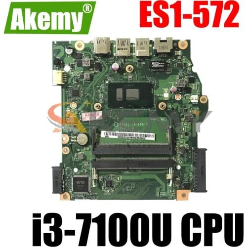 For ACER Aspire ES1-572 i3-7100U Notebook Mainboard LA-E061P SR2ZW DDR4 Laptop Motherboard