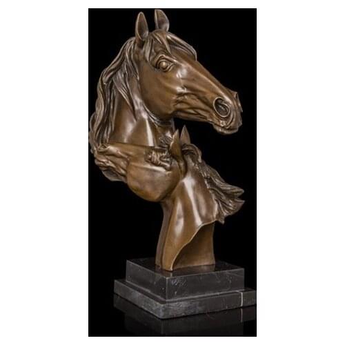 Copper decoration Fine Buddha Brass Chinese Bronze Statue Good Design Antique Art House Decor Brass Statue Horse Bust Heads