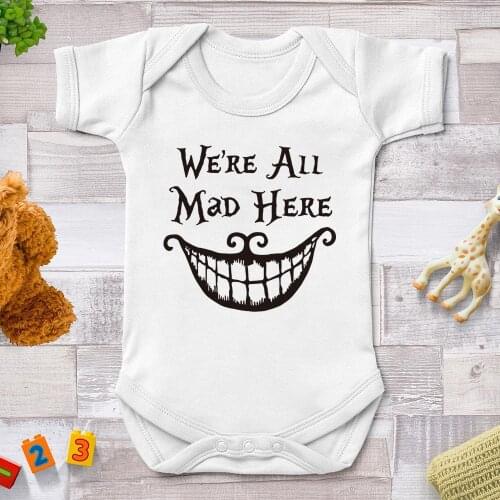 We Are All Made Here Funny Baby Rompers Newborn Summer White O-neck Baby Girl Clothes Harajuku Infant Baby Clothes0-24M