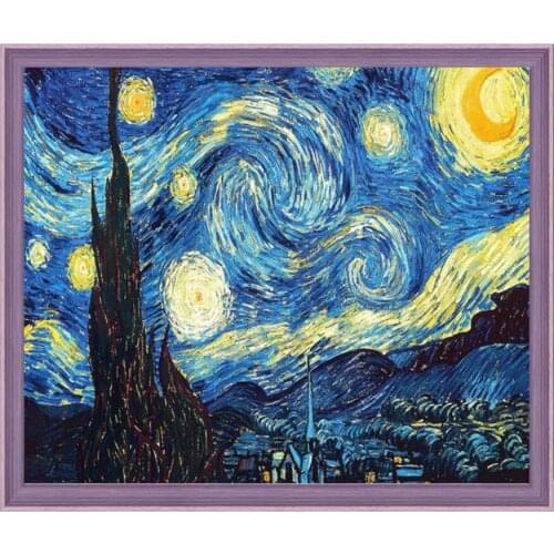 Starry Night DIY 5D Diamond Embroidery Cross Stitch Kits Abstract Painting Resin Diamond Painting Diamond Mosaic Hobby Craft