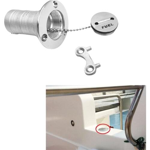 38mm / 1.5' Marine Boat Gas Fuel Petrol Diesel Tank Deck Fill Filler with Keyless Cap and Key 316 Stainless Steel Durable