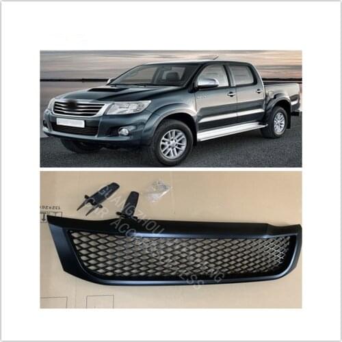 FRONT RACING GRILLE RAPTOR GRILLS FRONT BUMPER MASK FIT FOR HILUX VIGO 2012-2014 PICKUP AUTO EXTERIOR GRILL ACCESSORIES