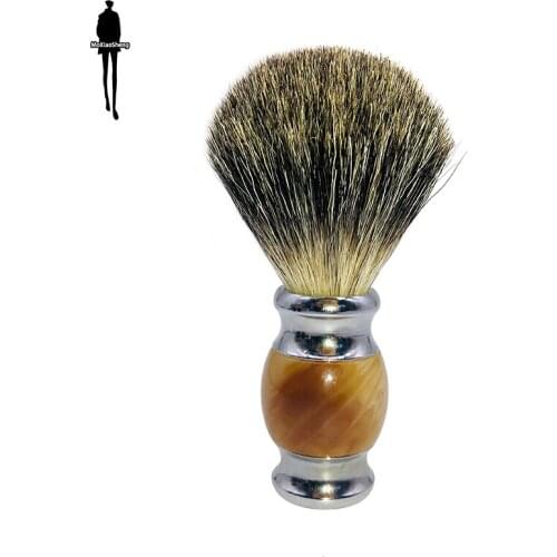 Beard Brush Mane Shaving Brush Soft And Comfortable Brush Head Multifunctional Makeup Brush Metal Resin Handle Gifts For Men
