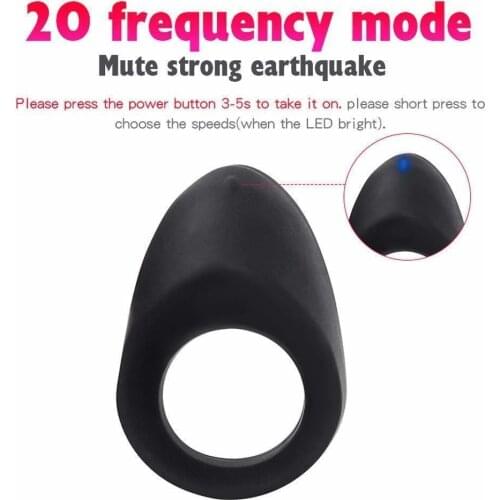 Silicone Vibrating Ring Sex Toy For Men Male Vibrator Cock Delay Ejaculation Couple Sex Products Prostate Penis Massager Sex Toy