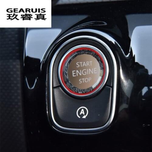 Car styling ENGINE START STOP switch button Cover Stickers For Mercedes Benz A Class W177 GLE W167 GLB Interior Auto Accessories