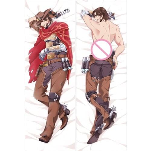Shooting Game Key Roles Tracer Lena Oxton & Mccree & Shimada Hanzo & SOLDIER:76 Dakimakura Pillow Cover Body Pillowcase