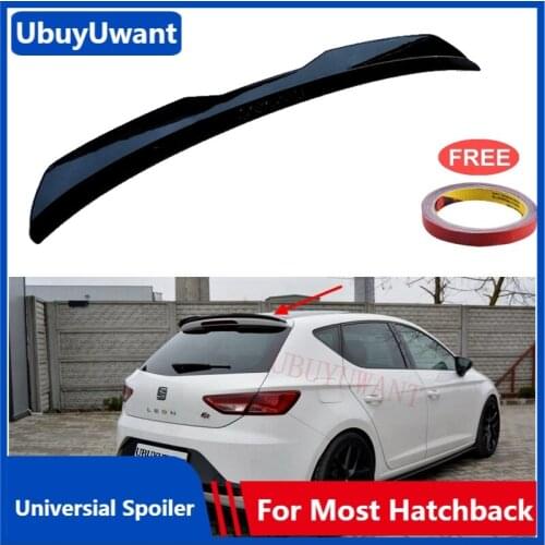 UBUYUWANT Roof Universal Hatchback Spoiler For Seat LEON 3doos / 5doors 2000-2020 For 1P MK2 5F ABS Car Tail Wing Decoration