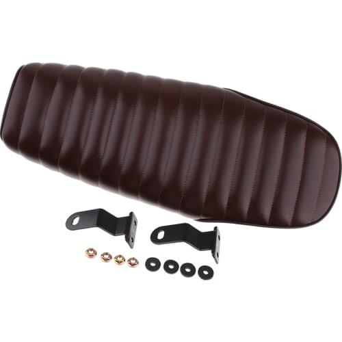 Universal Motorcycle Stripe Artificial Leather Flat Seat Saddle Waterproof