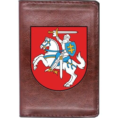 Vintage Classic Lietuvos Respublika Printing Travel Passport Cover ID Credit Card Holder Case