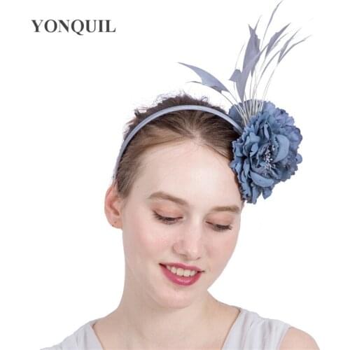 Fascinator Party Headdress Flower Feather Hair Clip Feather Flower Kentucky Cocktail Party Hair Clip Hair Accessoies Multicolor