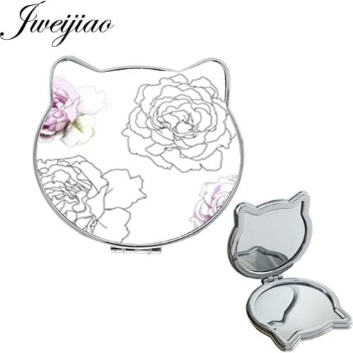 Youhaken Sketch cartoon peony pictures Ear Shaped Double Sides miroir de maquillage 1 pcs sell can custom gift for friend KL46