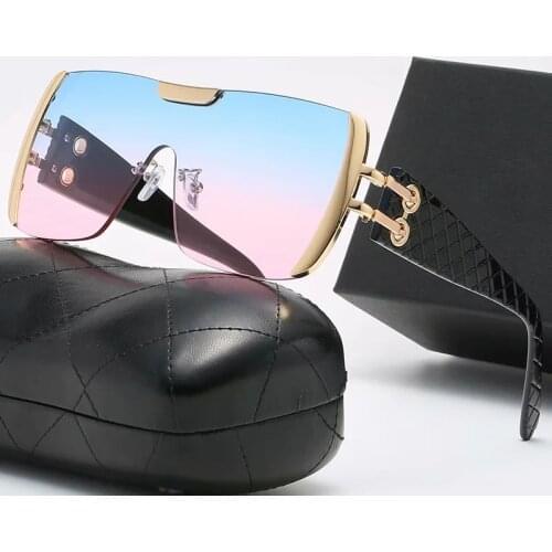 2021 Luxury Oversized Sunglasses Ladies Gradient Color High-Definition Sunglasses UV400 Brand Driving Retro Eyewear Gafas de sol