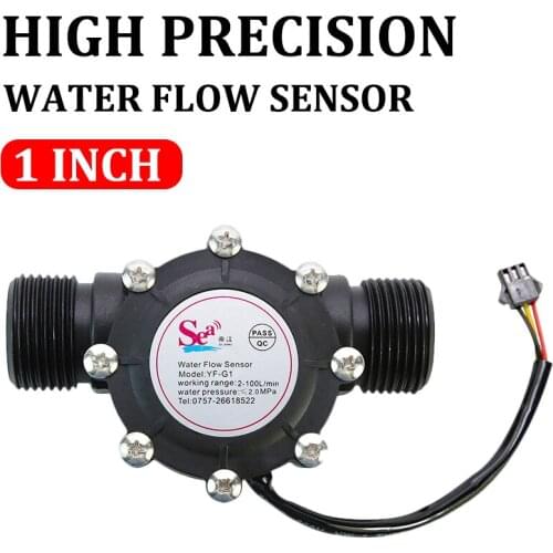1 Inch DC 5-12V Water Flow Sensor Hall Sensor Switch Flow Meter Water Flow Sensor DN25 Nylon Water Meter Industrial Flowmeter