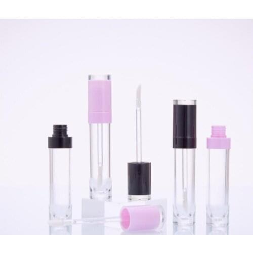 1pcs 5ml Empty Plastic Transparent Lipgloss Bottle Round Lip Gloss Tube Travel Use Lip Glaze Cosmetic Container Refillable Bottl