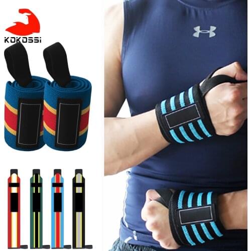KoKossi 1Pcs Weightlifting Bracer Compression Wrist Sleeve Weightlifting Wristbands Bandage Fitness Protection Wrist Support
